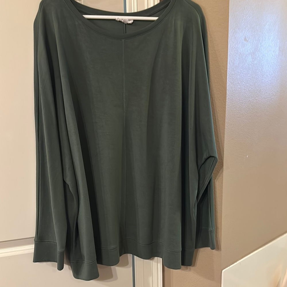 Westbound Green Oversized Long Sleeve Tunic